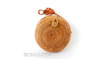 circle bag rattan ball design handmade balinese ethnic